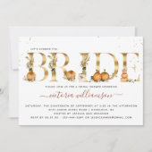 Pumpkin Gold Elegante Herbstwoche Brautparty Einladung (Vorderseite)