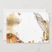 Pumpkin Gold Elegante Herbstwoche Brautparty Einladung (Rückseite)