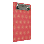 Pumpkin | Golden Zinnia Flower Medallions Mini Klemmbrett (Schrägansicht)