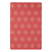 Pumpkin | Golden Zinnia Flower Medallions Mini Klemmbrett (Rückseite)