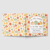Pumpkin Gourd Autumn Baby Shower Gästebuch (Voll)