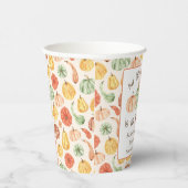 Pumpkin Gourd Autumn Baby Shower Pappbecher (Rechts)