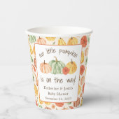 Pumpkin Gourd Autumn Baby Shower Pappbecher (Vorderseite)