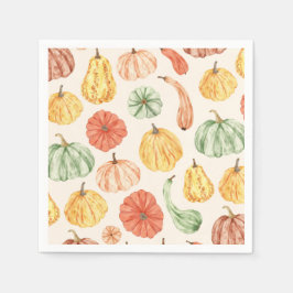 Pumpkin Gourd Autumn Baby Shower Serviette