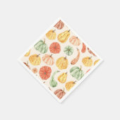 Pumpkin Gourd Autumn Baby Shower Serviette (Ecke)