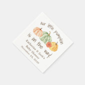 Pumpkin Gourd Autumn Baby Shower Serviette (Ecke)