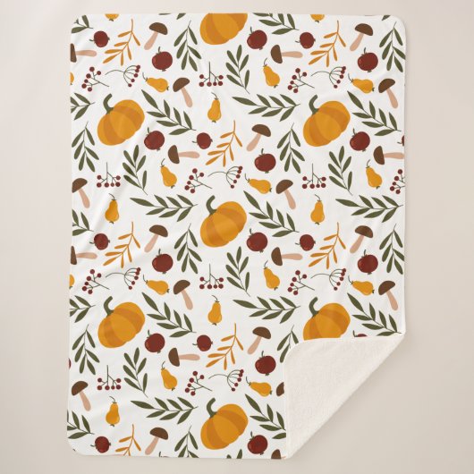 Pumpkin, Granatapfel und Birne Sherpadecke (Vorderseite)