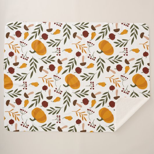 Pumpkin, Granatapfel und Birne Sherpadecke (Vorderseite (Horizontal))
