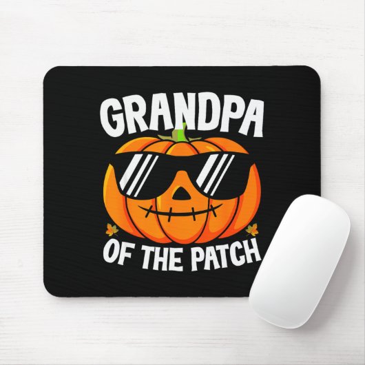 Pumpkin Grandpa Of The Patch Halloween Family Matc Mousepad (Mit Mouse)