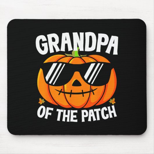 Pumpkin Grandpa Of The Patch Halloween Family Matc Mousepad (Vorne)