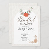 Pumpkin Grass Brautparty Einladung (Vorne/Hinten)