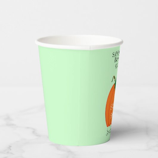 Pumpkin Green Baby Duschname Pappbecher (Rechts)