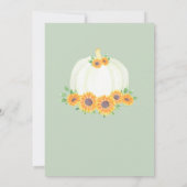 Pumpkin Green Couples Kinderdusche Einladung (Rückseite)