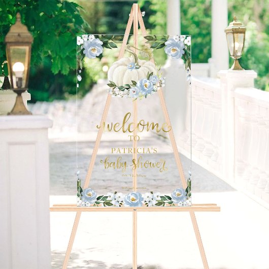 Pumpkin Greenerenery Fall Baby Dusche Begrüßungsze Acrylschild