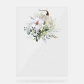 Pumpkin Greenerenery Fall Brautparty Begrüßungszei Acrylschild (Vorderseite)