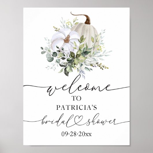 Pumpkin Greenerenery Fall Brautparty Willkommenspo Poster (Vorne)