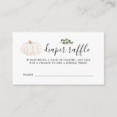 Pumpkin Greenery Baby Duwer Windwanne Raffle Ticke Begleitkarte (Vorderseite)