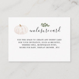 Pumpkin Greenery Baby Shower Enclosure Cards Begleitkarte