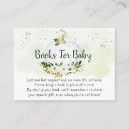 Pumpkin Greenery Gold Baby Shower Buy Request Begleitkarte