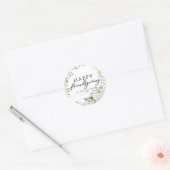 Pumpkin Greenery Wreath Friendsgiving Dinner Runder Aufkleber (Umschlag)