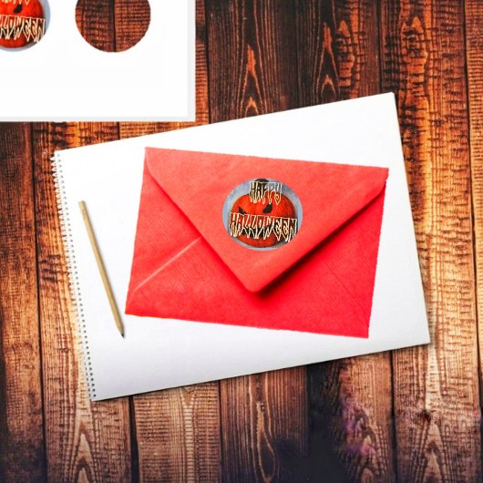 Pumpkin Grin Runder Aufkleber