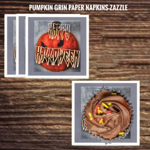 Pumpkin Grin Serviette