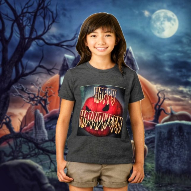 Pumpkin Grin Tri-Blend Shirt (Wear your Pumpkin Grin T-Shirt thru the October month of Halloween!)