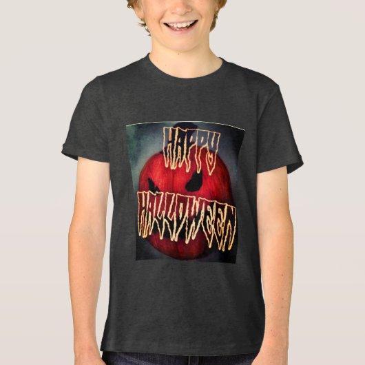Pumpkin Grin Tri-Blend Shirt (Vorderseite)