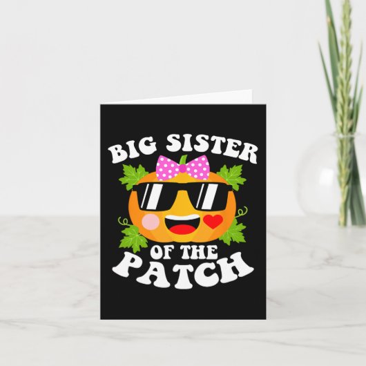 Pumpkin große Schwester des Patch Fun Halloween Fa Karte (Vorderseite)