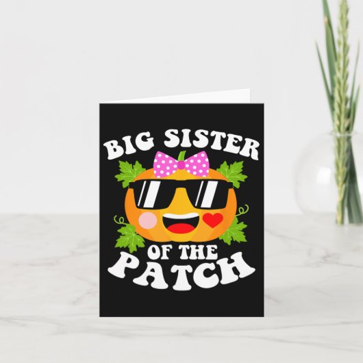 Pumpkin große Schwester des Patch Fun Halloween Fa Karte (Vorderseite)