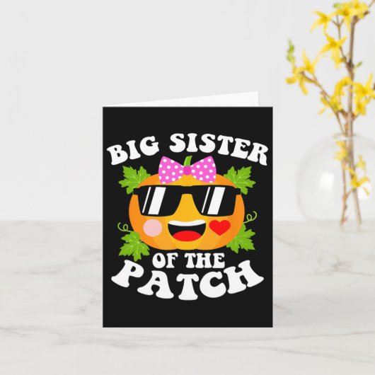 Pumpkin große Schwester des Patch Fun Halloween Fa Karte (Gelbe Blume)