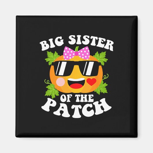 Pumpkin große Schwester des Patch Fun Halloween Fa Magnet (Vorne)