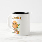 Pumpkin Großmutter der Patchfamilie Halloween Tass Zweifarbige Tasse (Vorderseite Links)