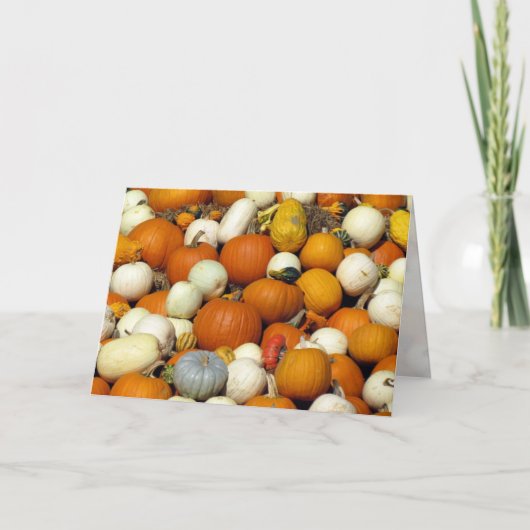 Pumpkin-Grußkarte Feiertagskarte (Vorderseite)