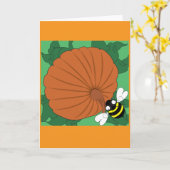 Pumpkin-Grußkarte (unbedruckte Innenseite) Karte (Gelbe Blume)