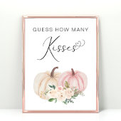 Pumpkin Guess Wie viele Kisses Baby Showspiel Poster