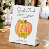 Pumpkin Guest Book Baby Shower Wedding Sockelschild