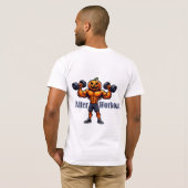 Pumpkin Gym Bro - Vor und nach Workout Halloween T-Shirt (Schwarz voll)