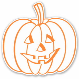 Pumpkin Halloween 6"x6" Custom-Cut Vinyl Stickers Aufkleber