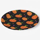 Pumpkin Halloween Birthday Party Pappteller (Schrägansicht)