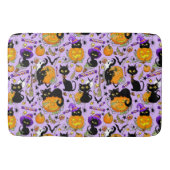 Pumpkin Halloween Candy Black Cats Badematte (Vorderseite)
