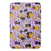Pumpkin Halloween Candy Black Cats Badematte (Vorderseite Vertikal)