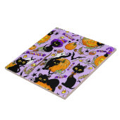 Pumpkin Halloween Candy Black Cats Fliese (Seite)