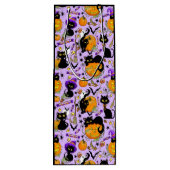 Pumpkin Halloween Candy Black Cats Geschenktüte Für Weinflaschen (Rückseite)
