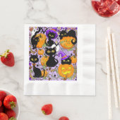 Pumpkin Halloween Candy Black Cats Serviette (Beispiel)