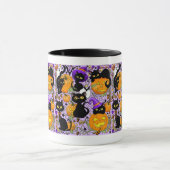 Pumpkin Halloween Candy Black Cats Tasse (Zentrum)