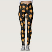 Pumpkin Halloween Candy Lollipop Leggings (Vorderseite)