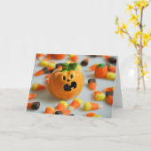 Pumpkin Halloween Card Karte (Gelbe Blume)