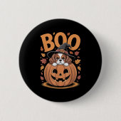 Pumpkin Halloween Cavalier King Charles Spaniel  Button (Vorderseite)
