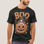 Pumpkin Halloween Cavalier King Charles Spaniel T-Shirt (Vorderseite)